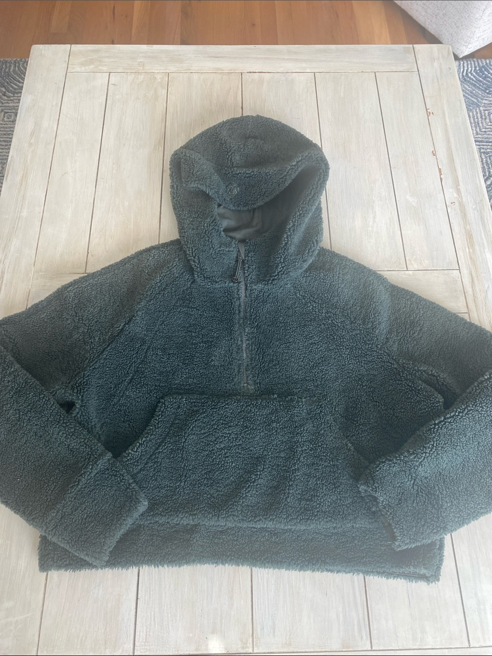 Lululemon Dark Green Hooded Fleece Sweatshirt Medium Large M/L